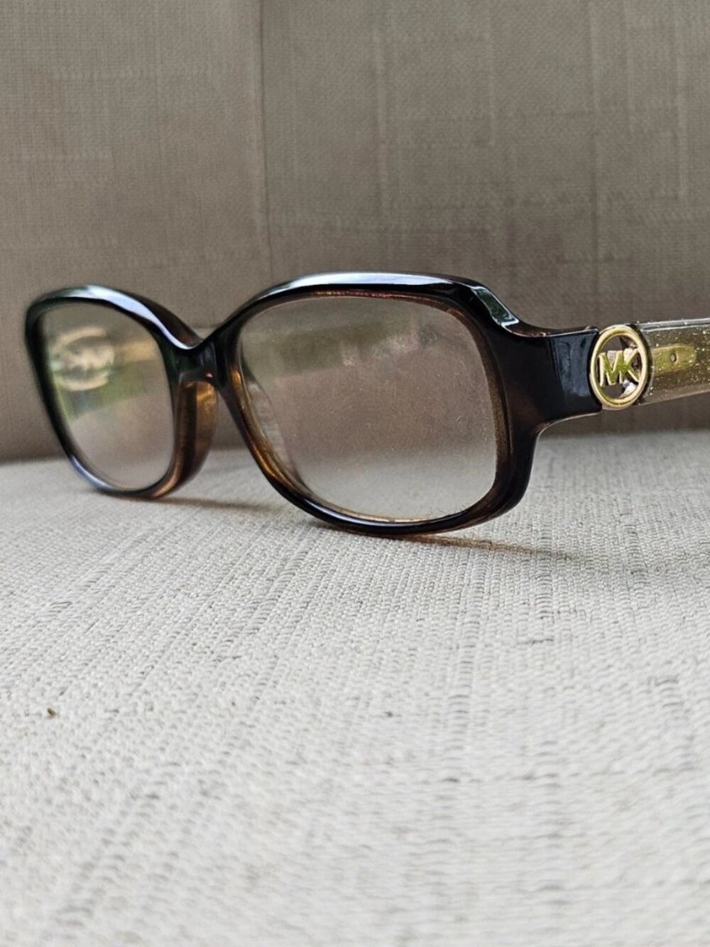 Michael Kors Women Glasses Frame Dark Brown/ Glitter Arm Eyewear MK8016